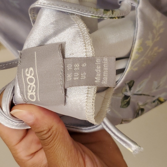 ASOS Silver Floral Gown - Picture 7 of 8